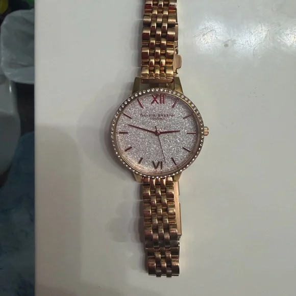OLIVIA BURTON Rose Gold Glitter Watch - Picture 3 of 11
